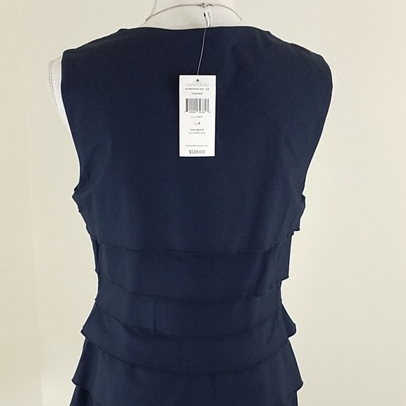 Max and Cleo~Sz 8~Navy Blue Ruffle Dress NWT. - Picture 8 of 11